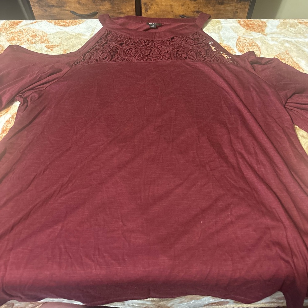 Torrid Burgundy Long Sleeve Top